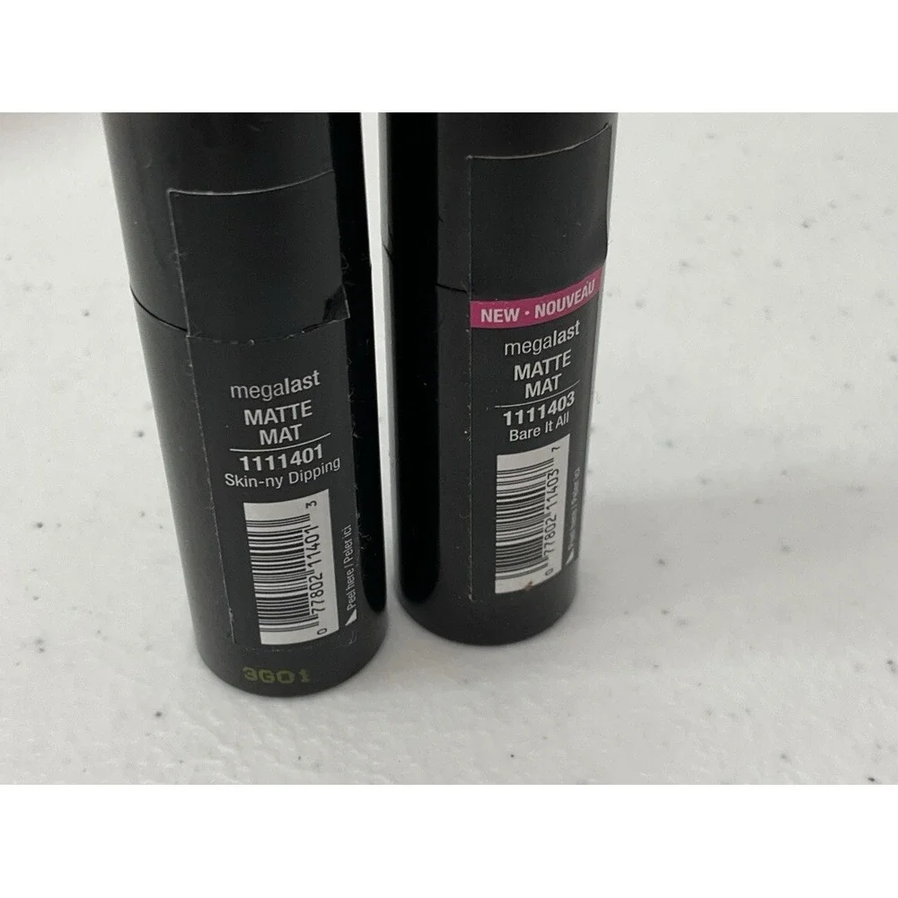 Wet n Wild MegaLast Matte Lipstick Bare It All Skin Ny Dipping 0.11 oz Lot of 2